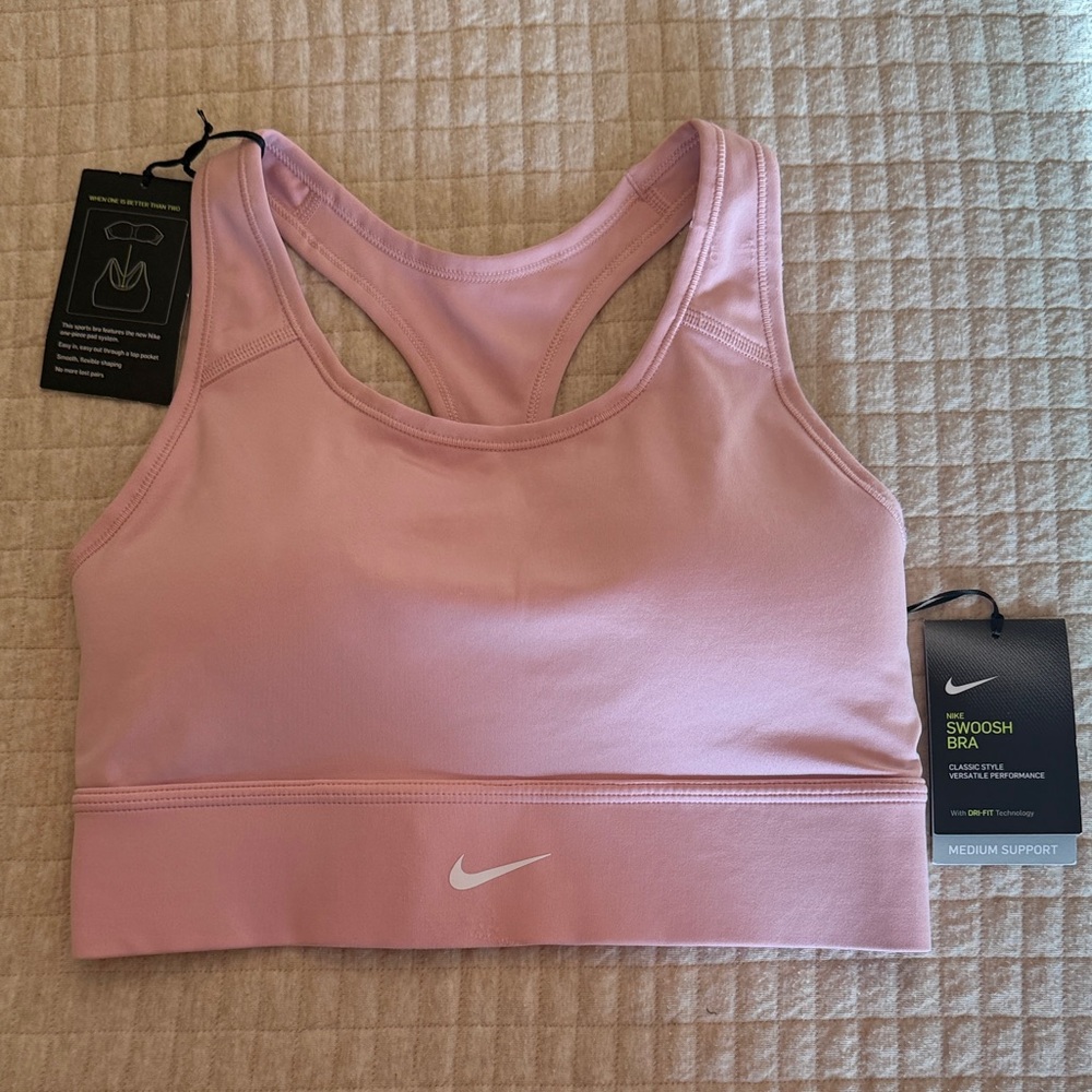 NWT Pink Nike Swoosh Bra size medium